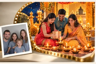 Everyday photo and the new film scene created from it: Diwali