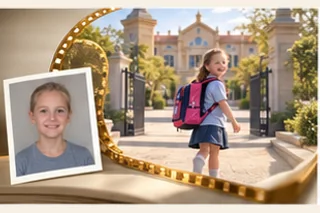 Everyday photo and the new film scene created from it: First day of school