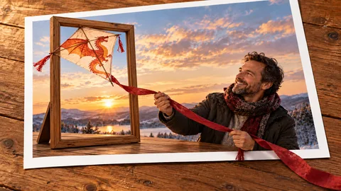The Kite in the Picture Frame: A paper kite finds an imaginary sky inside a picture frame.