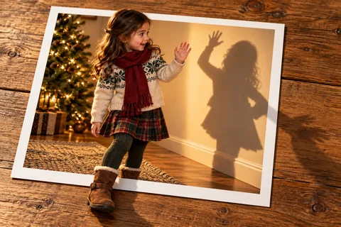 The Shadow Waves First: A cheeky shadow invents a greeting for its person to copy.