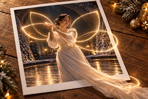 Der Tanz der Linien: Eine eigene Handbewegung bringt Lichtlinien auf einer freien Bühne zum Tanzen.