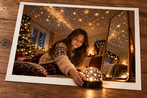The Upside-Down Sky: A mirror on the floor turns a ceiling into a starry sky.